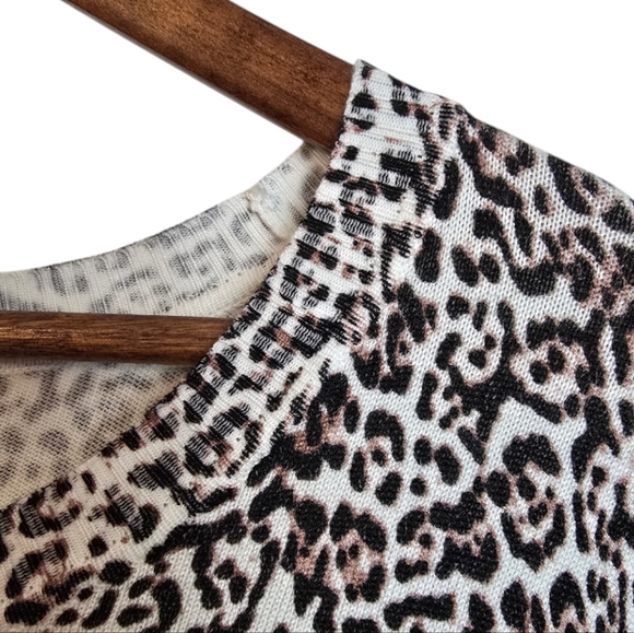 Liz Claiborne Peggy Animal Crew Neck Lightweight Sweater XL - Picture 5 of 15